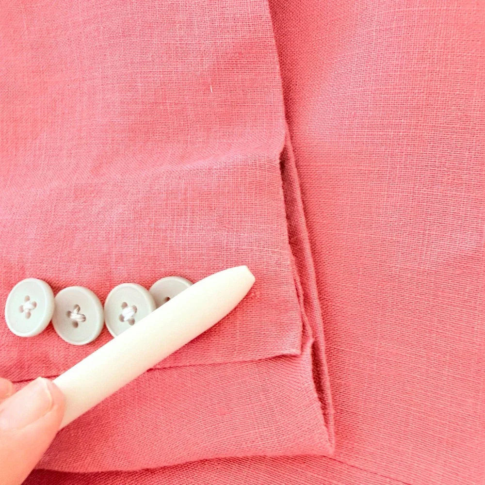 Lauren Ralph Lauren Linen Blazer 48L Coral Coastal Chic Preppy Summer